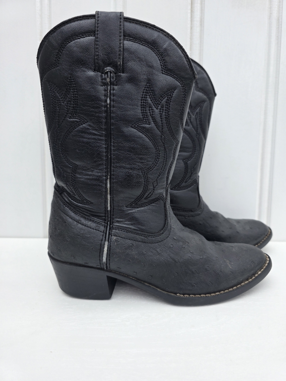 Durango Black Western Cowboy Boots Boys Size 13D